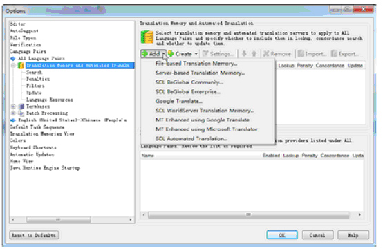 SDL Trados 2011 內(nèi)置支持GoogleTranslate