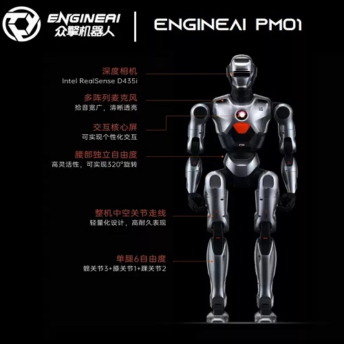 眾擎pm01人形機器人 群舞智能人形機器人