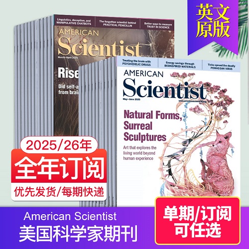 【單期/訂閱】American Scientist 美國(guó)科學(xué)家期刊 英文原版
